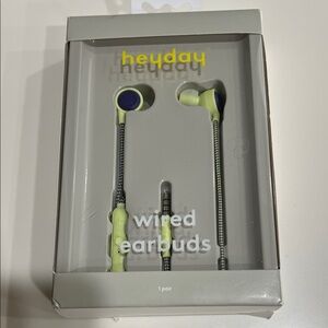 Heyday Wired Earbuds - Lime and Black